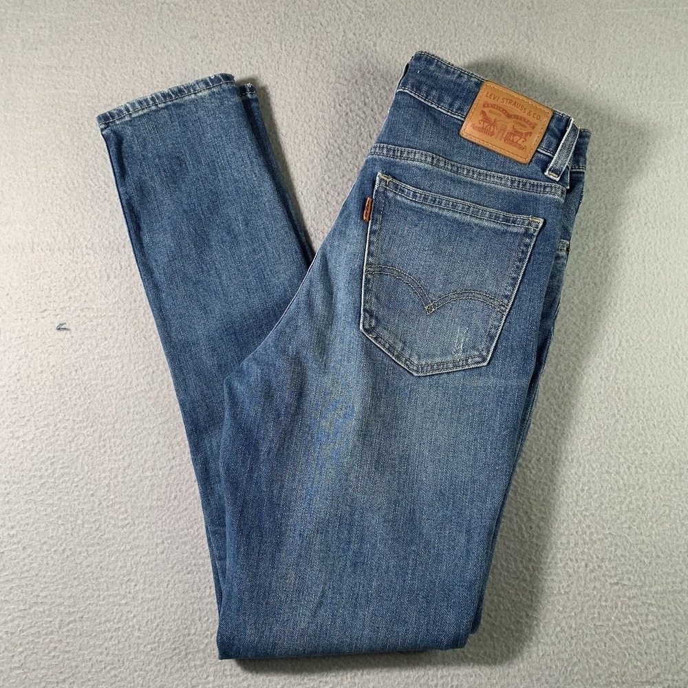 Levi's Women 721 Vintage High Rise Skinny Jeans Blue Size 28x30 5533 Patchwork